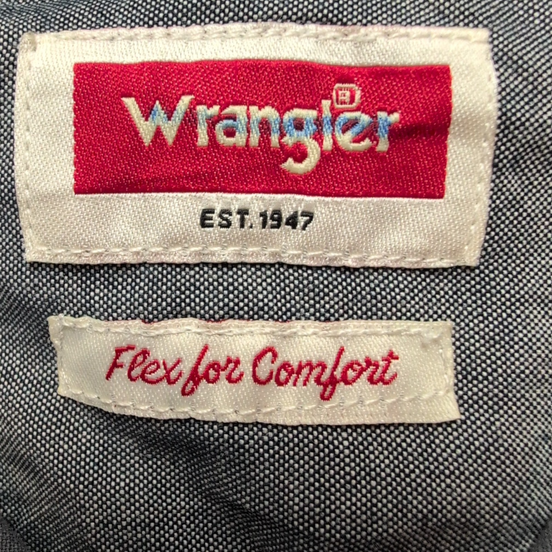 Chemise Wrangler Manches Courtes Grise à Poches Stretch FLEX Taille S