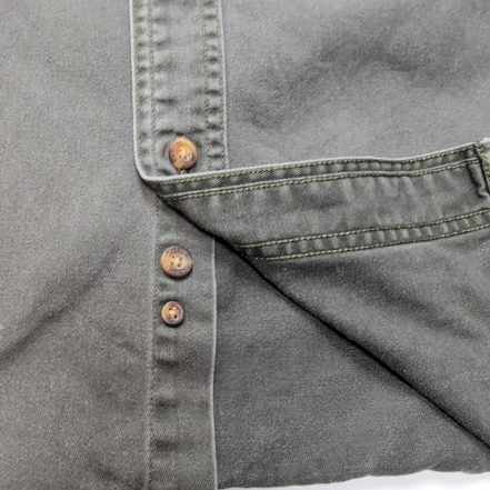 Chemise Carhartt XL Vert Foncé Coton Épais Workwear Manches Longues