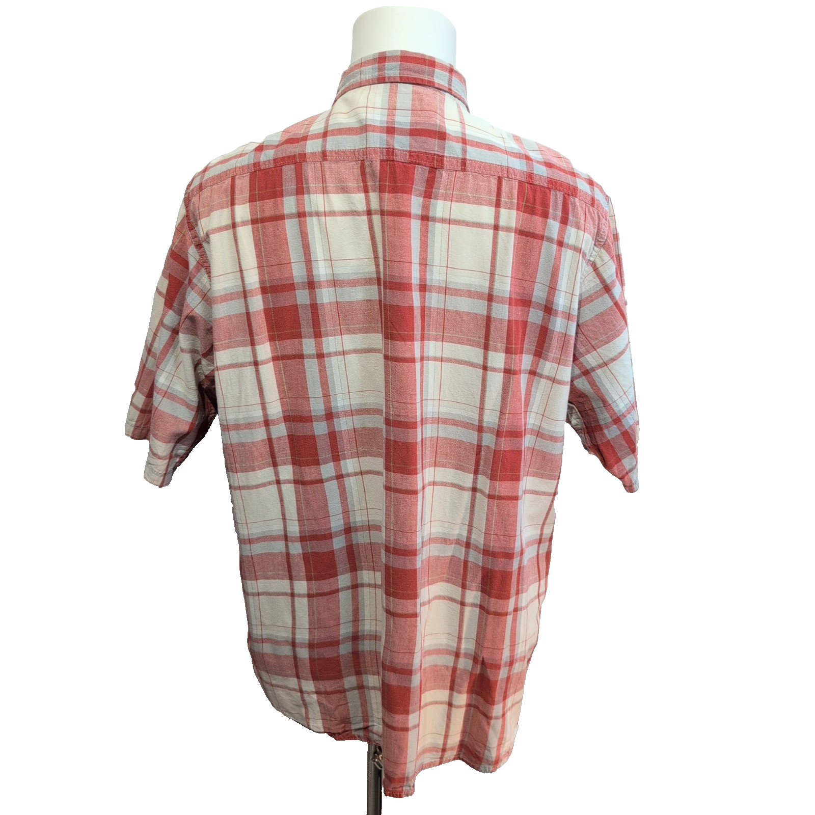 Chemise Wrangler Manches Courtes Rouge et Blanche à Carreaux à Poches Taille XL