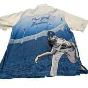 Chemise hawaïenne soie Tommy Bahama Yankees New York taille S