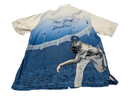 Chemise hawaïenne soie Tommy Bahama Yankees New York taille S