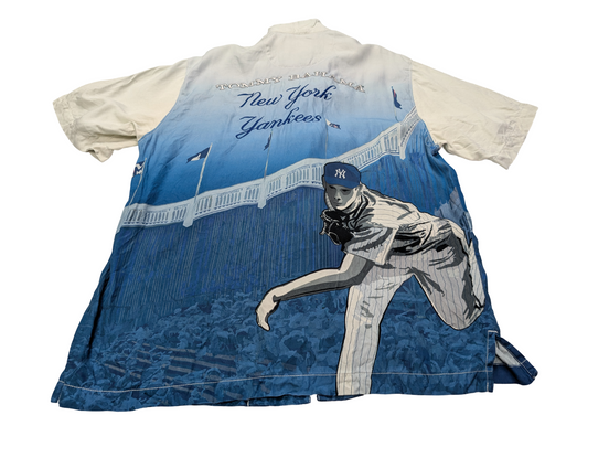 Chemise hawaïenne soie Tommy Bahama Yankees New York taille S