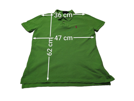 Polo manches courtes Polo Ralph Lauren femme L vert logo rose Skinny Fit