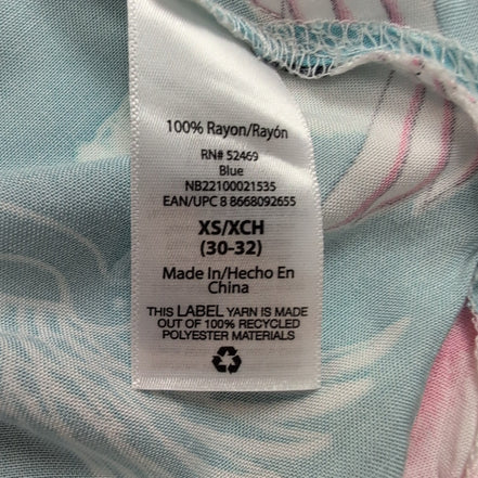 Chemise Hawaïenne No Boundaries Rayonne Bleu Nuages XS Tropical
