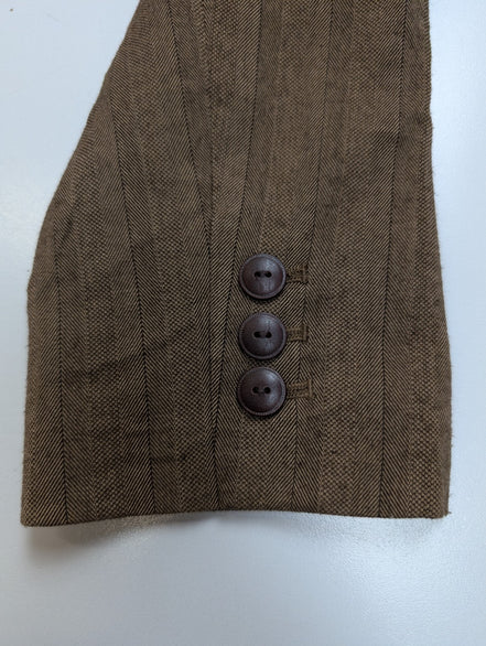 Veste Blazer femme Evan-Picone Marron à Rayures Taille L