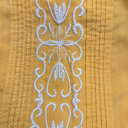 Chemise Hawaïenne Haband Guayabera XL Jaune Cuba Panama Zip manches courtes