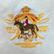 Chemise Ralph Lauren Mercer S Bleu Écusson Chasse Polo 1967 Broderie N°3