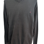 Pull Tommy Hilfiger Col V Noir Profond - Taille XL / 2XL