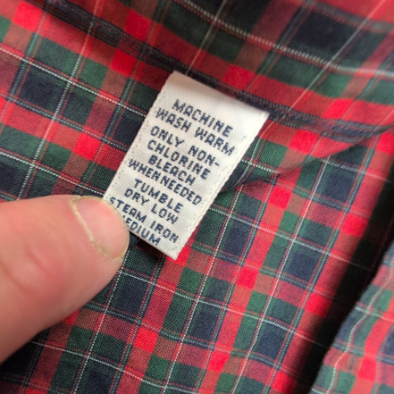 Chemise Polo Ralph Lauren Estate Rouge L XL Two Ply Cotton Carreaux Sans Logo