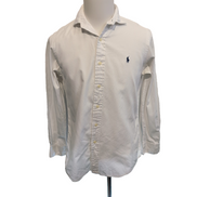 Chemisier Polo Ralph Lauren Taille S Blanc Logo Bleu Marine Manches longues