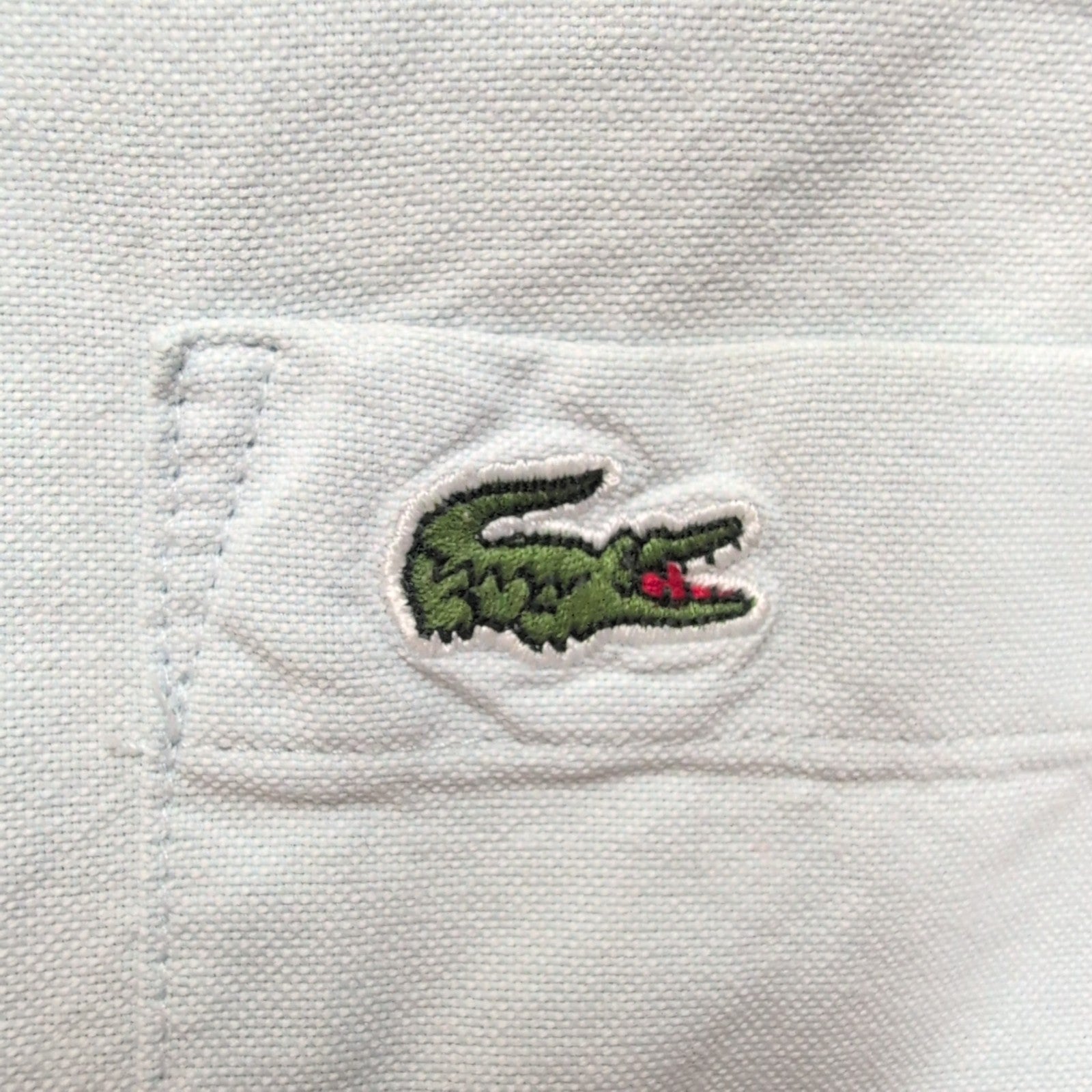 Chemise Lacoste Vintage XL Bleu Clair Regular Fit Poche manches courtes