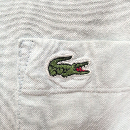 Chemise Lacoste Vintage XL Bleu Clair Regular Fit Poche manches courtes