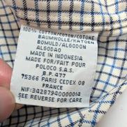 Chemise Polo Ralph Lauren Ellington L Blanche Carreaux Bleu Noir Coton