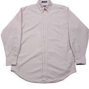 Chemise shirt Chaps Ralph Lauren M rose pâle coton Oxford button down