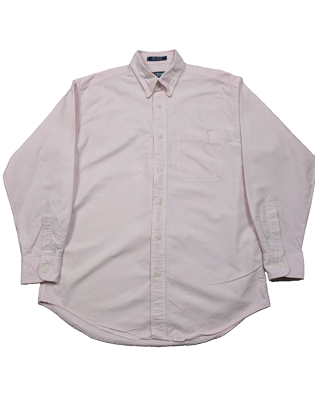 Chemise shirt Chaps Ralph Lauren M rose pâle coton Oxford button down