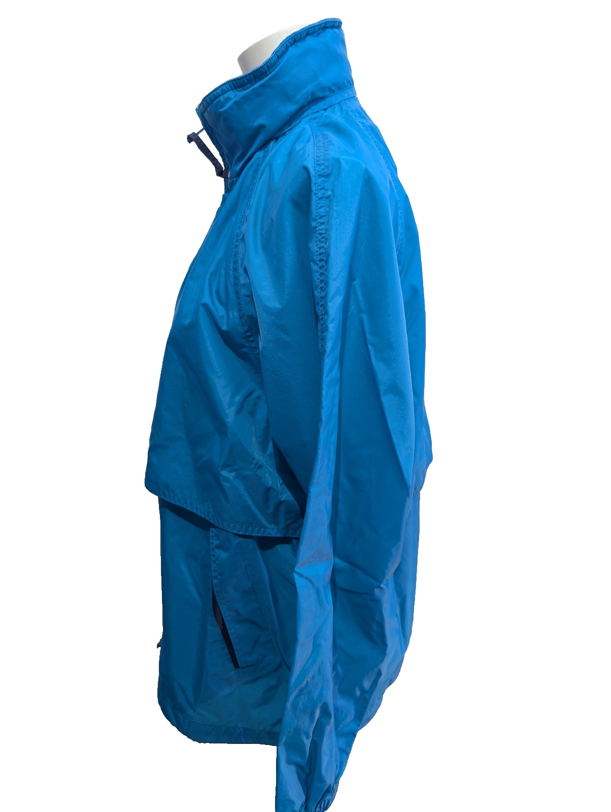 Veste Coupe-Vent Eddie Bauer Bleue Femme Taille M Blouson Outdoor avec Capuche
