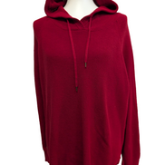Pull Ralph Lauren (Lauren) Femme XL Rouge Foncé Capuche Plaque Logo 🏷️