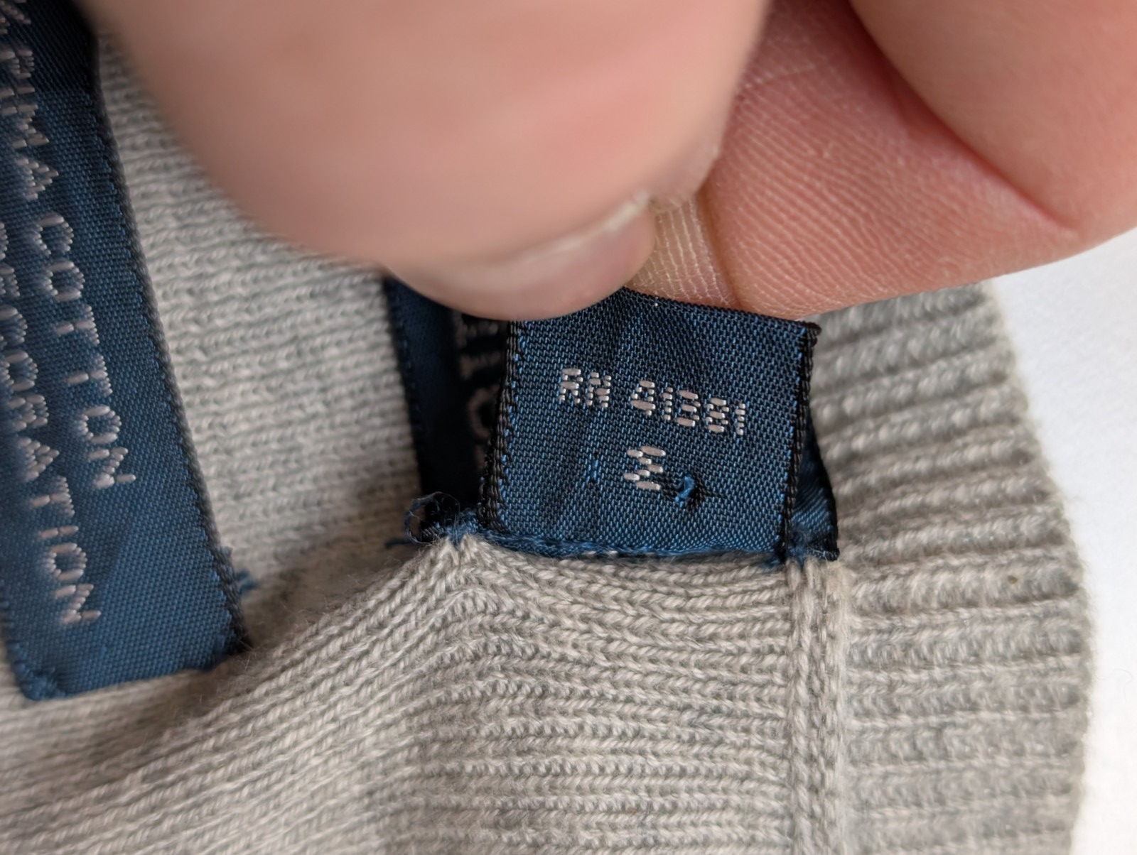 Pull Polo Ralph Lauren Gris Clair Logo Marine Coton Pima - Taille XL - NEUF