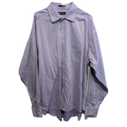 Chemise CHAPS violet lila uni 1 poche manches longues homme taille XL / XXL
