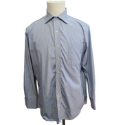 Chemise Tommy Hilfiger Homme L/XL Bleu Fines Rayures Coton Minimaliste