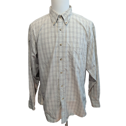 Chemise Pendleton XL Crème Carreaux 100% Coton Poche Homme