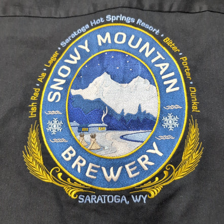 Chemise Dickies L Noire Brewery Workwear Brodée Saratoga WY USA