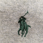 Pull POLO RALPH LAUREN Homme 4X BIG Grey V-Neck Logo Green Coton Big & Tall Rare