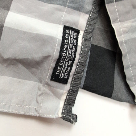 Chemise Ecko Unltd XL carreaux gris noir blanc poche manches longues
