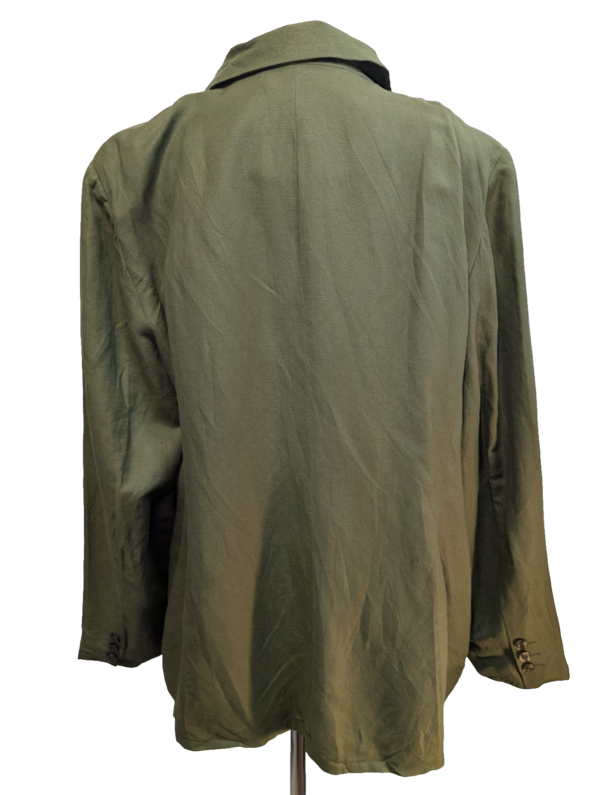 Blazer femme Jessica London Vert Kaki Taille 4XL Lin / Rayonne Neuf