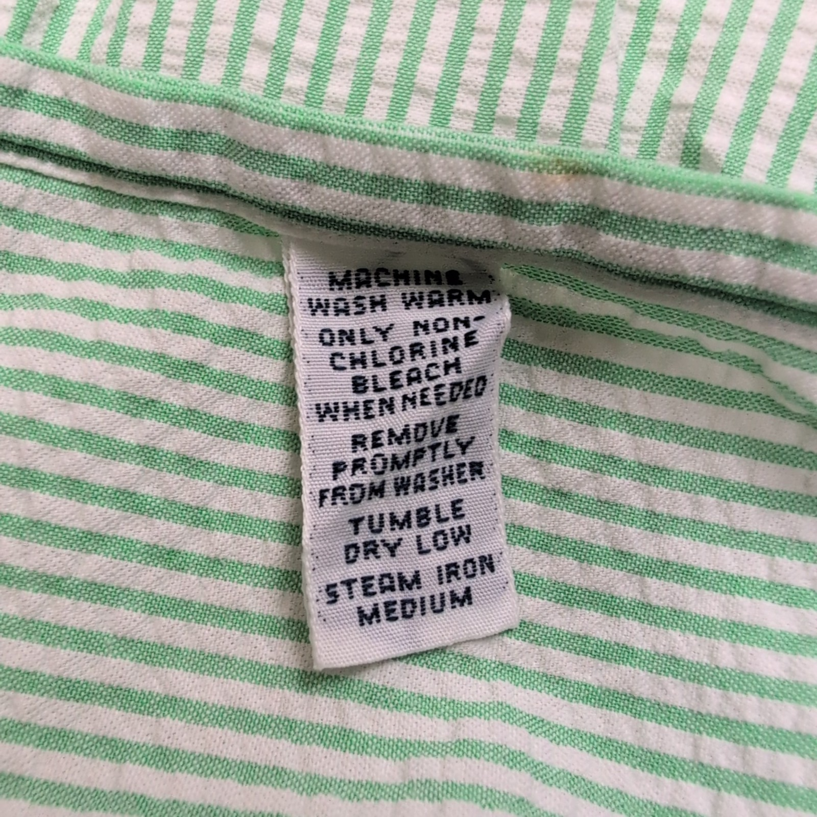 Chemise Ralph Lauren XL Verte Rayures Manches Courtes Classic Fit BD Shirt