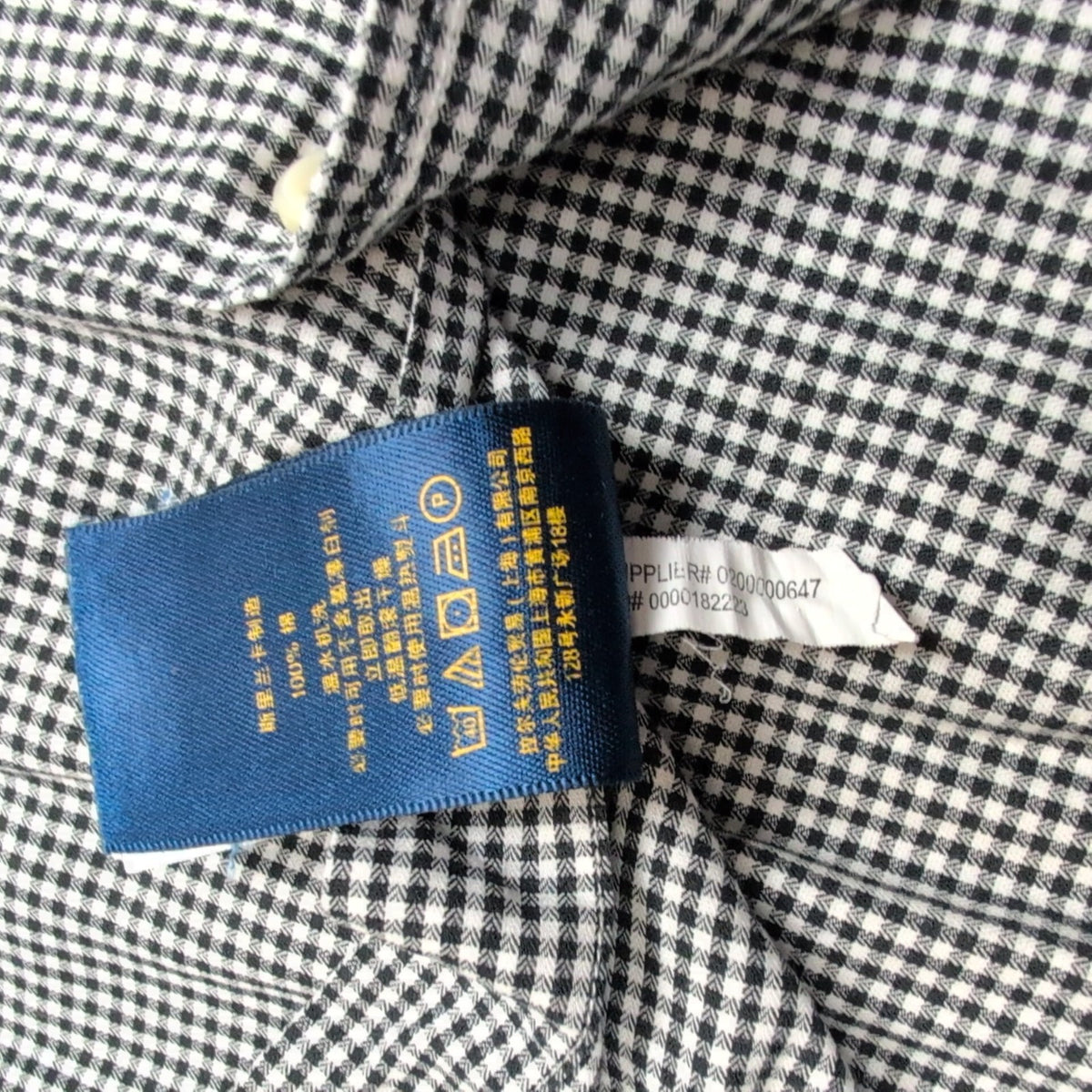 Chemise Polo Ralph Lauren L Noire Carreaux Slim Fit Textured Dobby Shirt