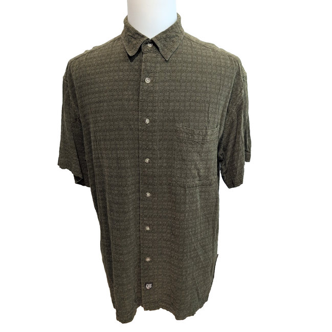 Chemise hawaïenne KÜHL älf Clothing ROCK taille L kaki 67% Tencel rayonne