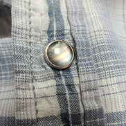 Chemise LEVI'S Homme XL Gris Anthracite à Carreaux Boutons Pression Translucides