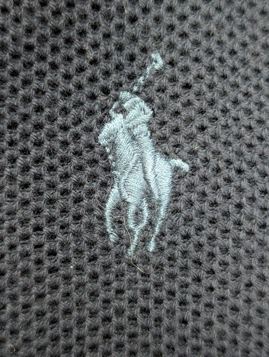 Pull POLO RALPH LAUREN Col Zippé 100% PIMA COTTON Bleu Marine Taille L Chic