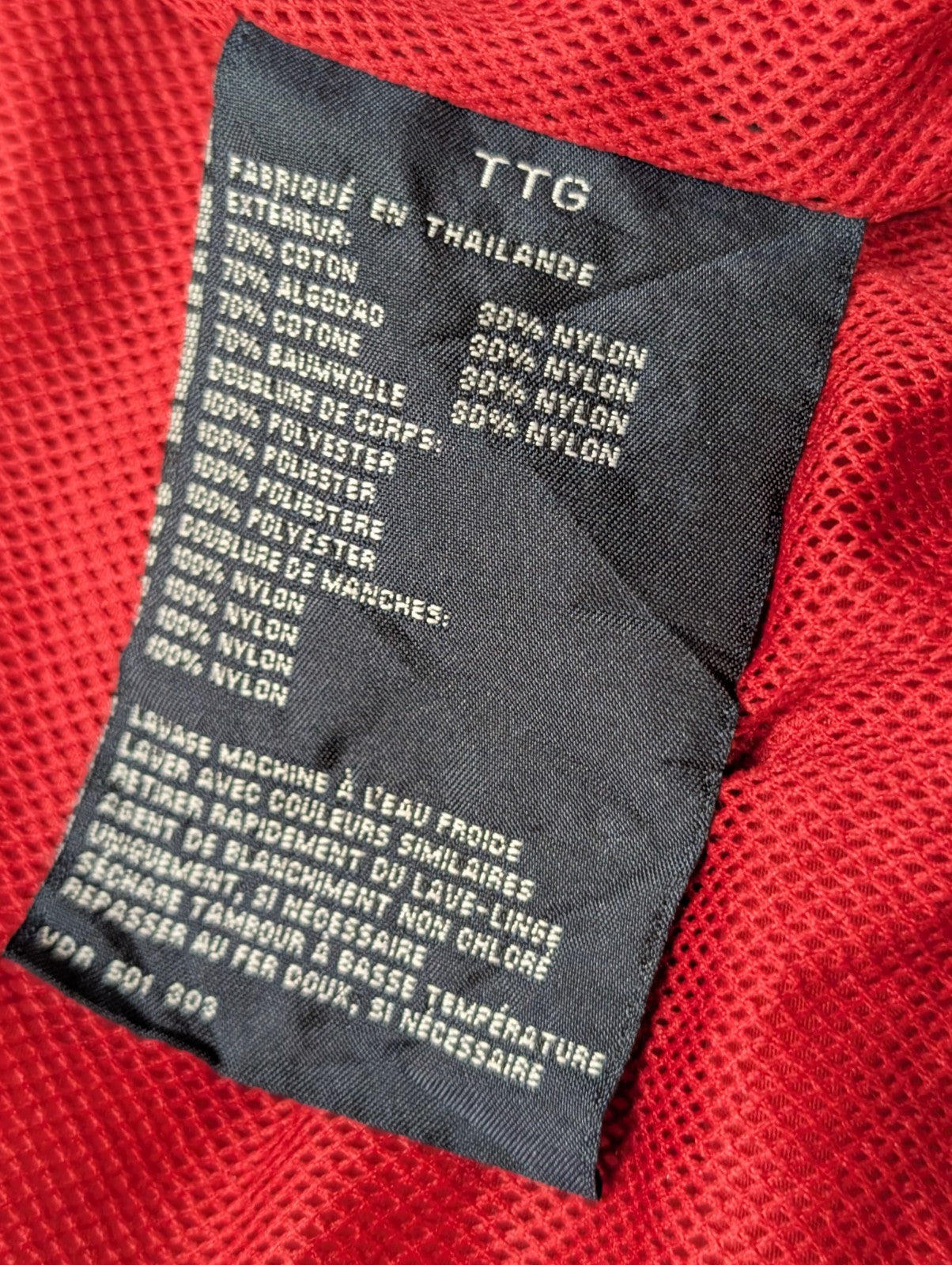 NAUTICA Veste Imperméable Coupe-Vent XXL Rouge Logo Brodé | 315BSR