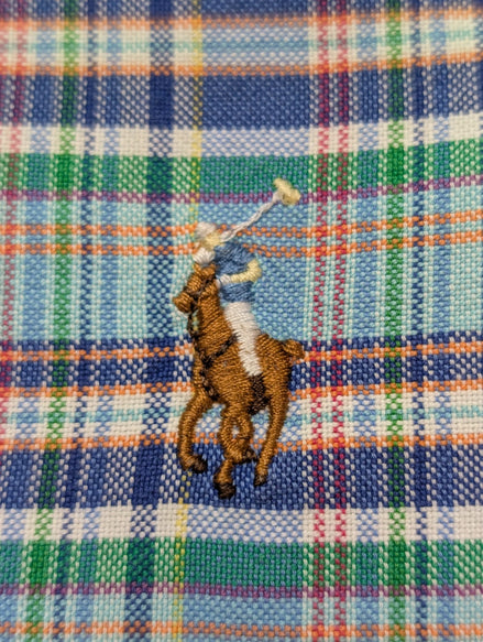 CHEMISE Ralph Lauren homme M décontracté BLEU TURQUOISE VIF ☀️