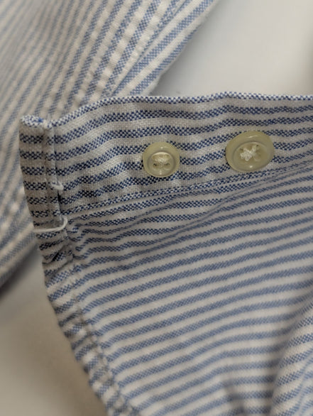 Chemise Ralph Lauren Femme Taille 10 Bleu Rayures Manches Longues Coton XXS XS