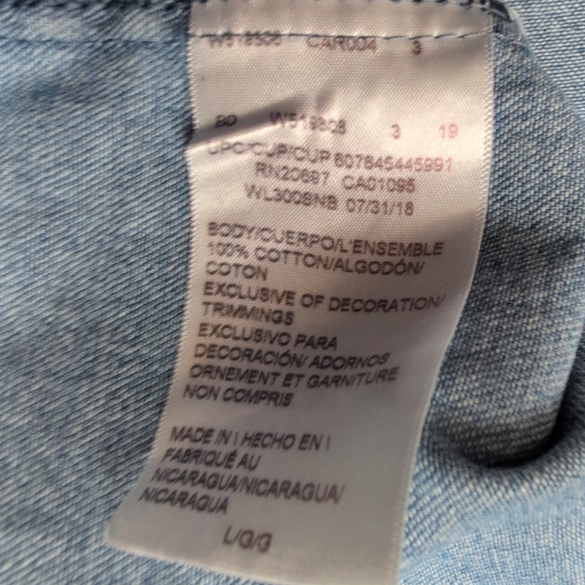 Chemise Dickies Jean Bleu PostNet Brodée L 100% Coton Workwear