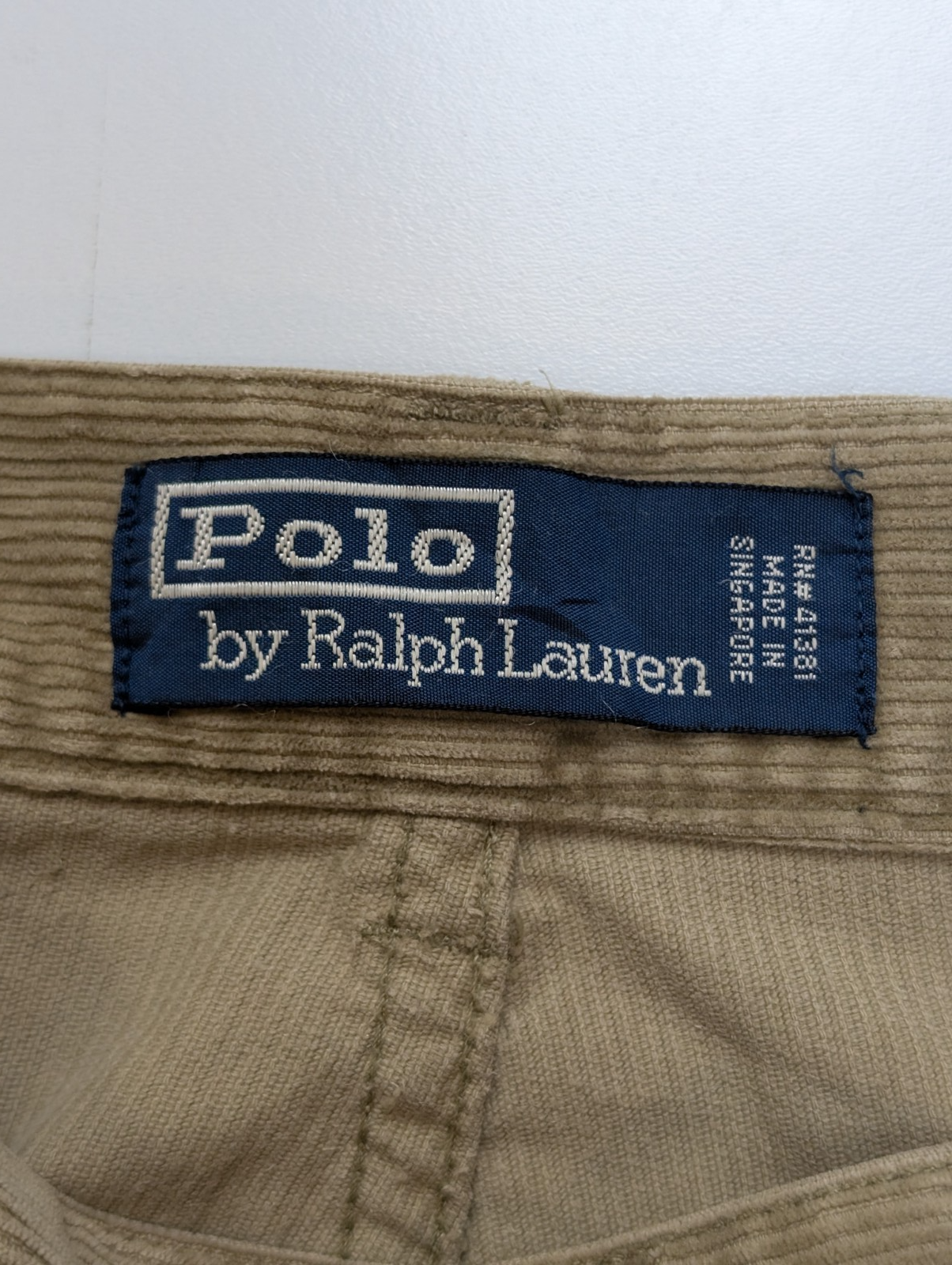 Pantalon Velours Fin Cargo Polo Ralph Lauren W35 L32 Crème Très Bon État