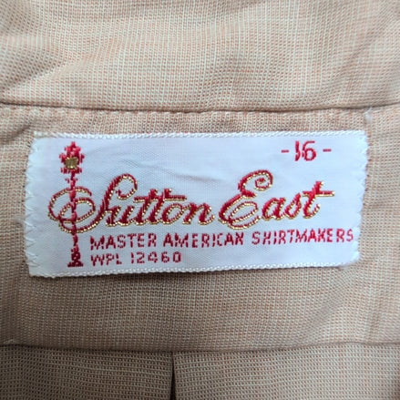 Chemise Shitton East neuve S beige manches courtes col boutonné USA