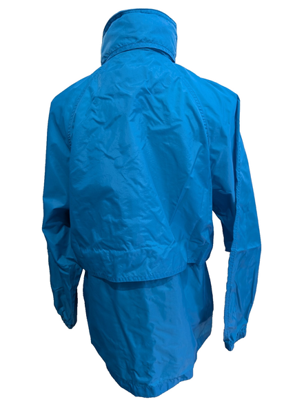 Veste Coupe-Vent Eddie Bauer Bleue Femme Taille M Blouson Outdoor avec Capuche