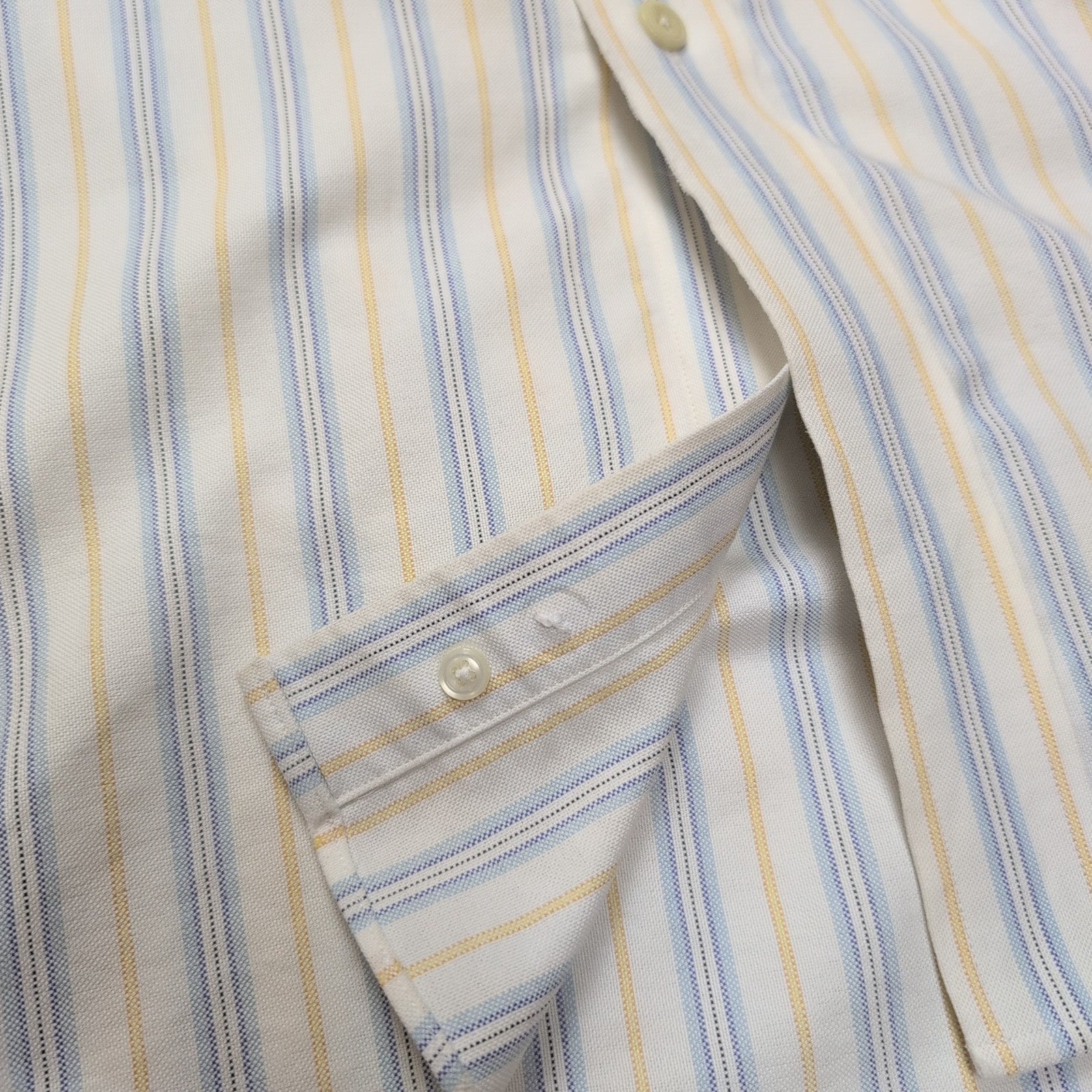 Chemise L.L. Bean Wrinkle Resistant à Rayures Bleu & Beige 1 poche Taille L