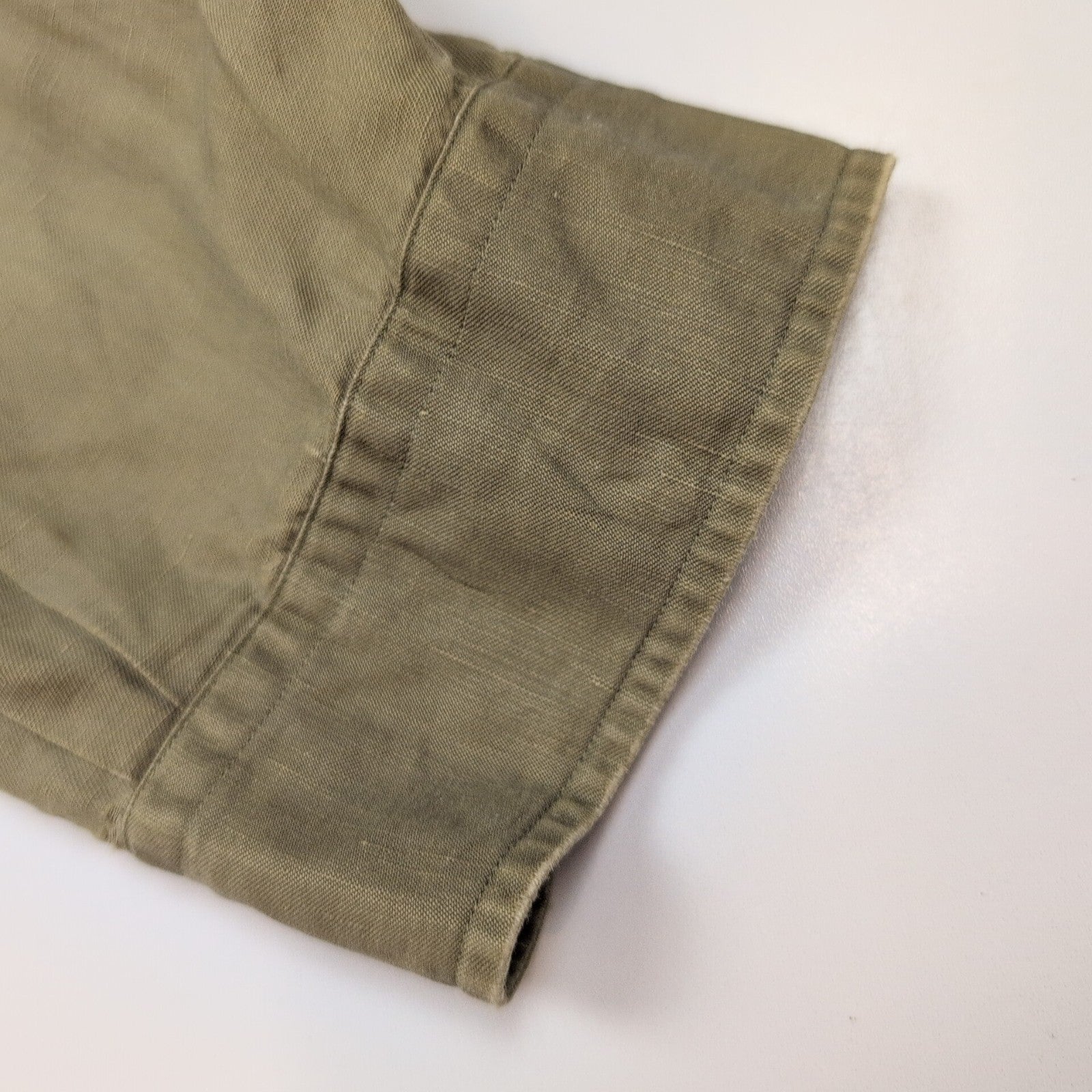 Chemise Ralph Lauren Blake XL Soie Lin Kaki Logo Bleu Marine mancheslongues