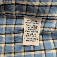 Chemise Ralph Lauren Blake M/L Bleue Carreaux Poche Button Down Coton Shirt