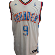ADIDAS NBA Maillot L THUNDER IBaka #9 Blanc VINTAGE OKC Jersey Basketball