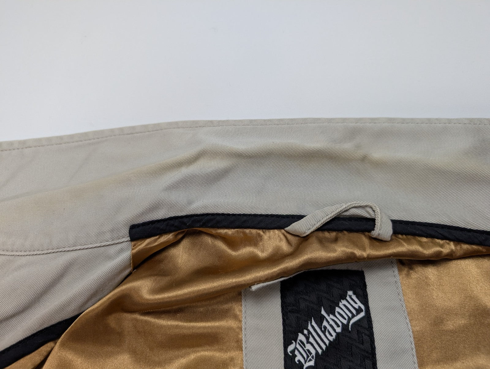 Blouson Billabong Homme L Crème Veste Harrington Coton Vintage Logo Brodé Dos