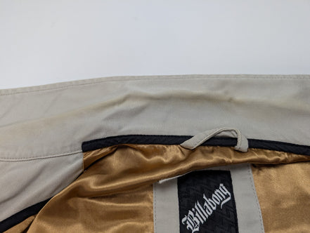 Blouson Billabong Homme L Crème Veste Harrington Coton Vintage Logo Brodé Dos