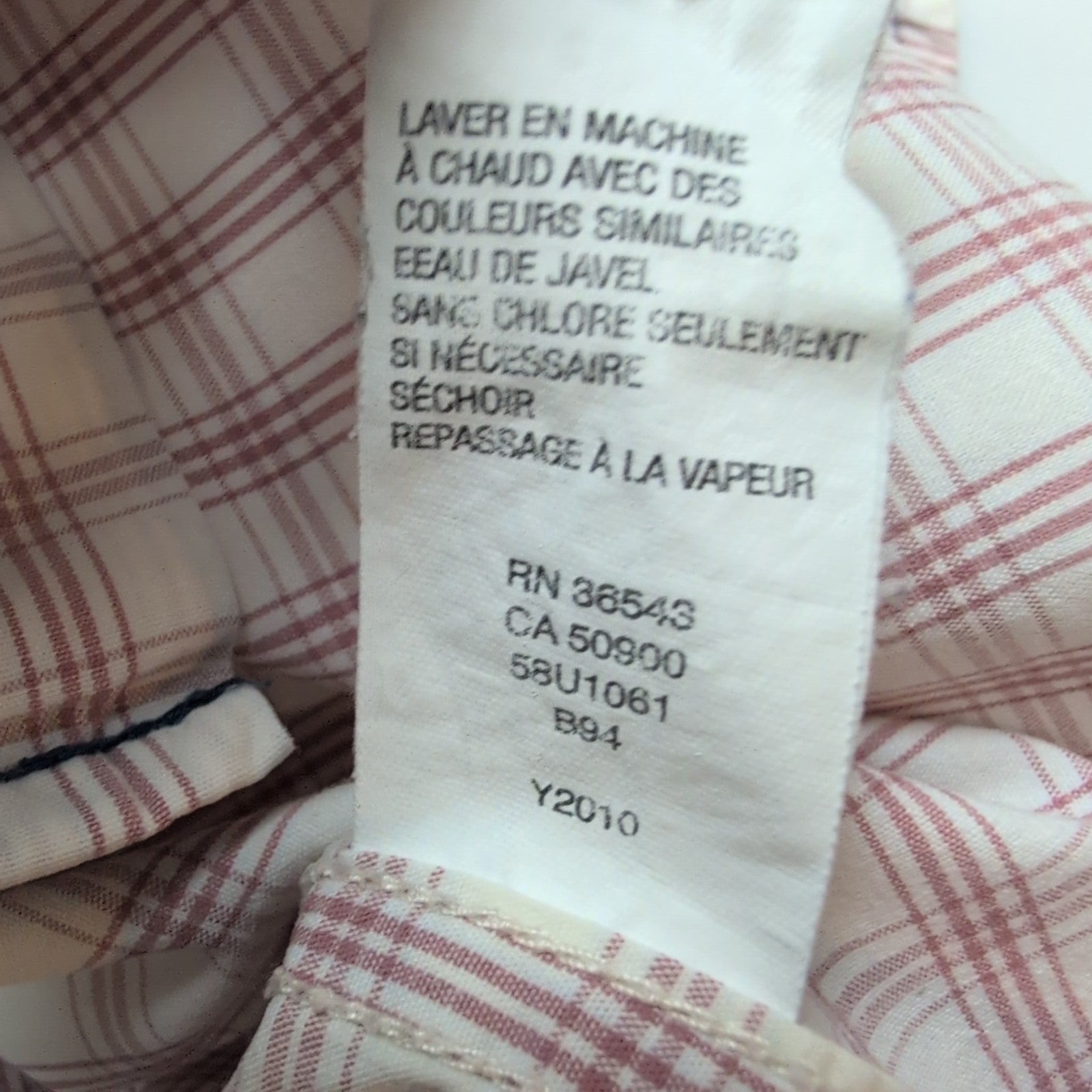 Chemise Timberland Manches Courtes Rouge à Carreaux - Taille L