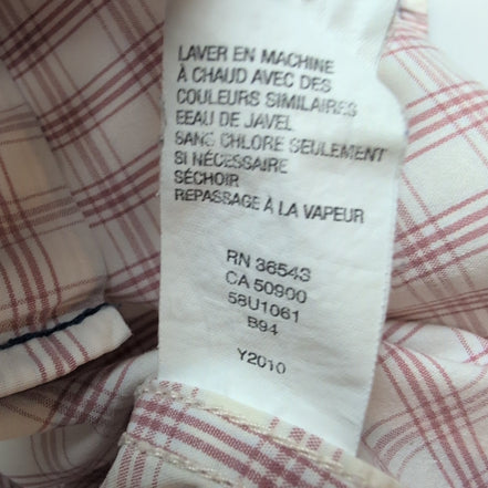 Chemise Timberland Manches Courtes Rouge à Carreaux - Taille L