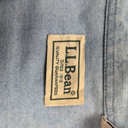 Chemise L.L. Bean bleue effet jean manches courtes taille M 1 poche